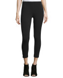 Stretch Jersey Ankle Leggings, Black 