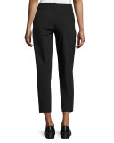 Blake Straight-Leg Ankle Pants, Black