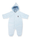Sweater Weather Reversible Baby Bib, Blue