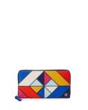 Diamond Stitch Continental Wallet, Multi