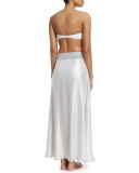 Bright Metallic A-Line Maxi Skirt Coverup