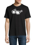 8-Bit Glasses Graphic T-Shirt, Black