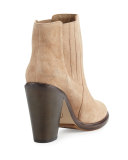 Cloee Suede Ankle Boot, Gesso