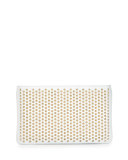 Loubiposh Spiked Clutch Bag, White