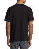 Colorblock Logo Graphic Crewneck T-Shirt, Black