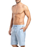 Night & Day Check Lounge Shorts, Blue