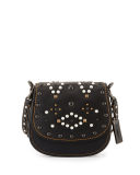 17 Western-Rivet Leather Saddle Bag