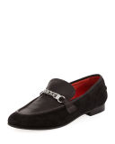 Cooper Suede Chain Loafer