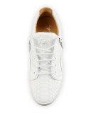 Men's Croc-Embossed Leather Low-Top Sneaker