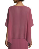 Short-Sleeve Sheer Silk Box Top