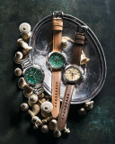 40mm Brakeman Chronograph Watch, Green 