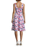 Sleeveless Floral Midi Dress, Multi