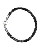 Ceramic Black Caviar Beaded Bracelet, Size Medium