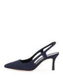 Bretto Textured Fabric Pump, Navy