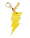 Lightening Bolt Bag Charm, Yellow Glow