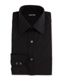 Classic Barrel Cuff Dress Shirt, Black