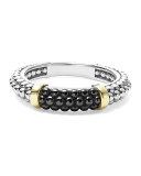 Caviar Ceramic Stacking Ring, Black