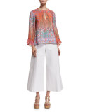 Wide-Leg Crisscross Trousers 