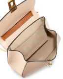 Drew Mini Colorblock Shoulder Bag, Beige/Caramel