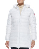 Camp Hooded Mid-Length Puffer Coat, Black