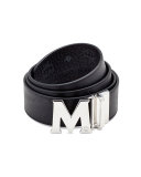 Visetos Reversible Leather Belt, Black