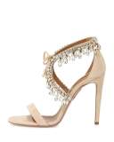 Milla Jeweled Suede Sandal, 