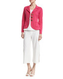 Raven Wide-Leg Cropped Pants, White