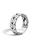 Men's Silver Woven Chain Ring, Size 10