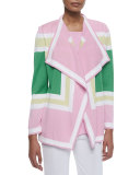 Colorblock Draped Cardigan, Petite