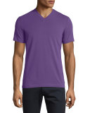 Short-Sleeve V-Neck T-Shirt, Purple