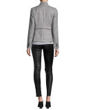 Palladium Lamb Leather Leggings, Black
