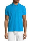 Terry Short-Sleeve Polo Shirt, Cobalt