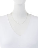 14K White Gold Integrated Cross Necklace with Diamond