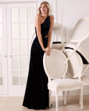 Tess Sleeveless Cutout Evening Gown, Midnight