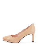 Plato Patent Leather Pump, Adobe