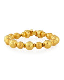 Gold-Plated Hammered Bead Bracelet