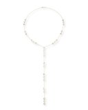 925 Long Pebble Y-Drop Necklace