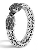Men's Classic Chain Silver Eagle Head Flat Chain Bracelet