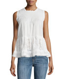 The Jubilee Embroidered Tank, White