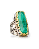 Faceted Green Malachite Cocktail Ring