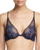 Noor Underwire Soft-Cup Bra, Navy