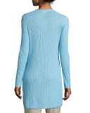 Organic Long Slim Ribbed Cardigan 