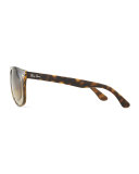 Flat-Top Gradient Sunglasses, Tortoise 