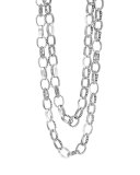 Mixed Link Caviar Necklace, 36"