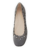 Binney Crystal Ballerina Flat, Gray