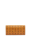 Color Visetos Large Tri-Fold Wallet, Cognac
