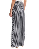 Jones High-Rise Striped Wide-Leg Trousers
