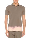 Bleached-Bottom Polo, Taupe 