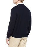Baby Cashmere V-Neck Sweater, Blue Navy