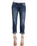 Boyfriend Loved Destroyed Cuffed Jeans